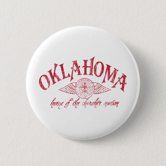 Oklahome 2 Inch Round Button (Front)