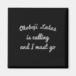 Okoboji Lakes Iowa Funny Fishing Camping Summer Gi Magnet