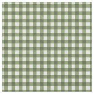 Okra Green Checked Gingham for Home Canning Lids Fabric