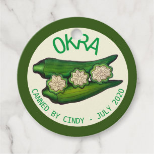 Okra Pods Veggie Vegetable Gumbo Canned Grown By Favour Tags