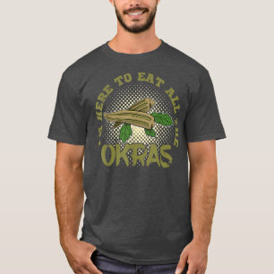 Okra Vegetable Marshmallow Vegan Vegetarian Vegeta T-Shirt