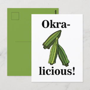 Okra Vegetable Vegetarian Food Postcard