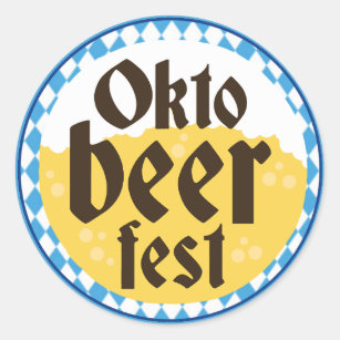 Okto Beer Fest Oktoberfest Classic Round Sticker