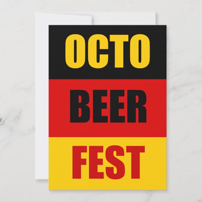 OktoBeerFest Oktoberfest Bier Party Invitation (Devant)