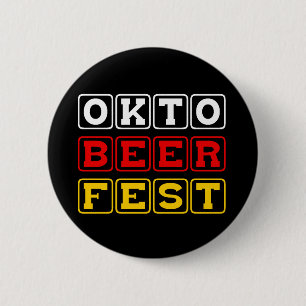 Oktobeerfest: Oktoberfest German Beer Festival 2 Inch Round Button
