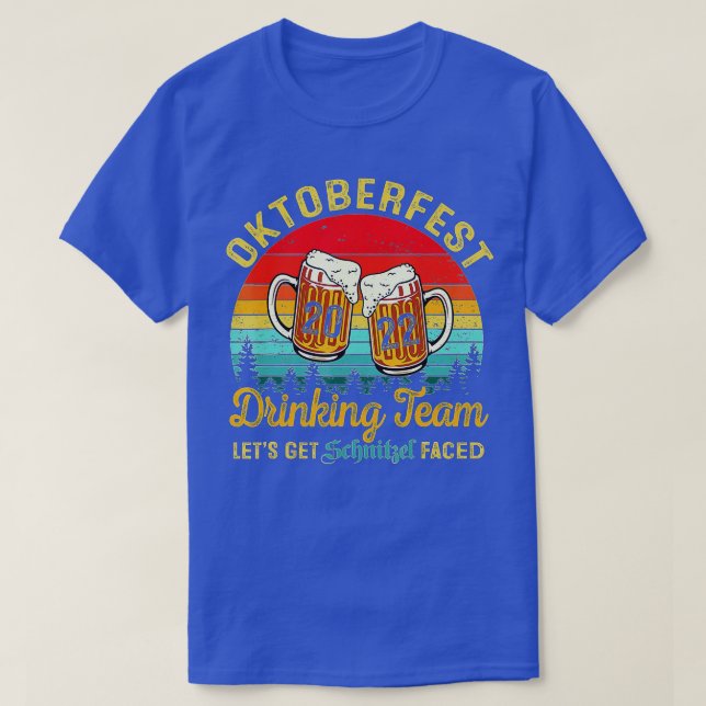 Oktoberfest 2022 Drinking Team Let's Get Schnitzel T-Shirt (Design Front)