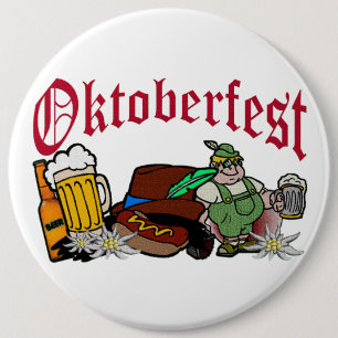 OKTOBERFEST 6 INCH ROUND BUTTON