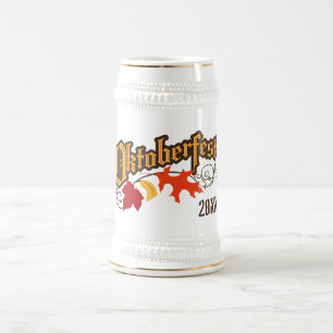 Oktoberfest Autumn Leaves Beer Stein