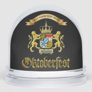 Oktoberfest Bavaria Crest Castle Personalized  Snowglobe