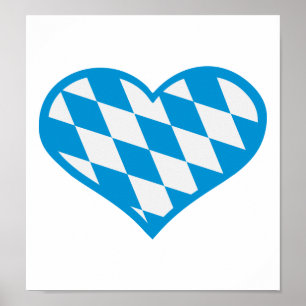 Oktoberfest Bavaria heart Poster