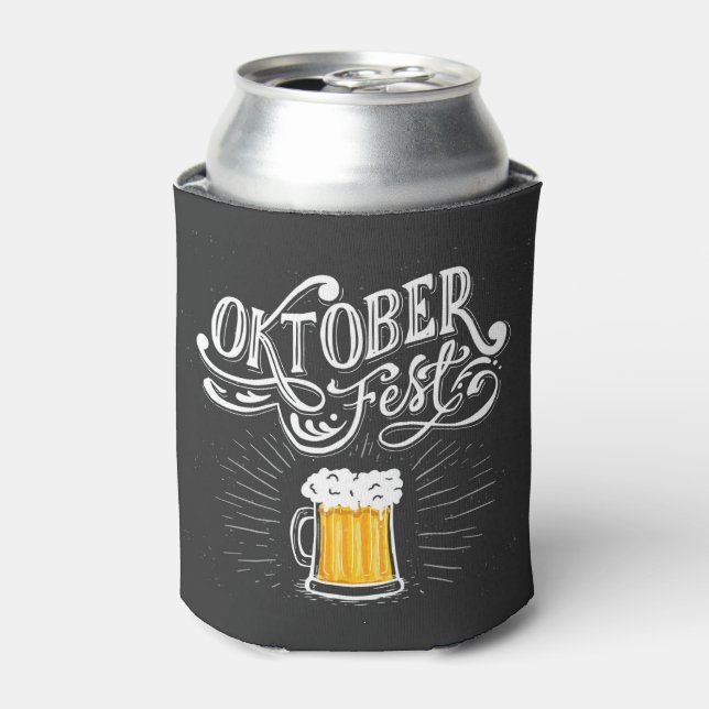 Oktoberfest Beer Bavarian Folk Festival Can Cooler (Can Front)