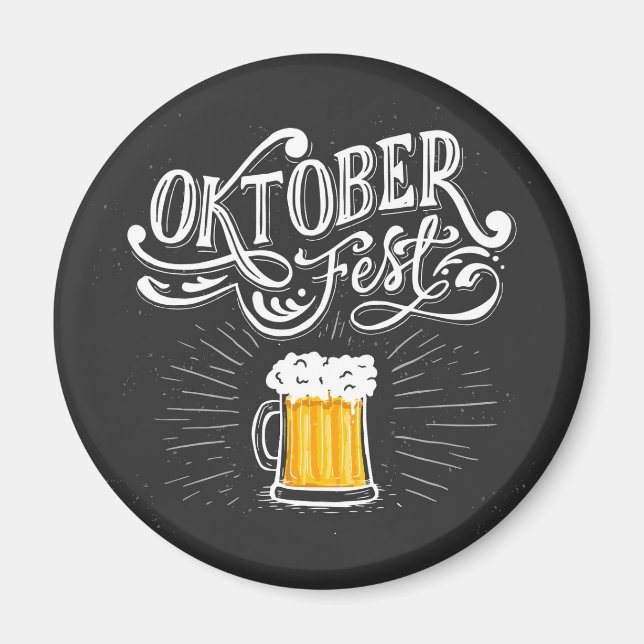 Oktoberfest Beer Bavarian Folk Festival Magnet (Front)