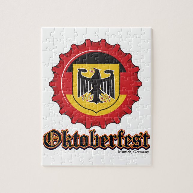 Oktoberfest Beer Bottle Cap Jigsaw Puzzle (Vertical)