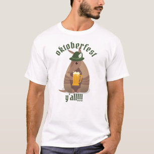 Oktoberfest Beer Drinking Armadillo Texas T-Shirt