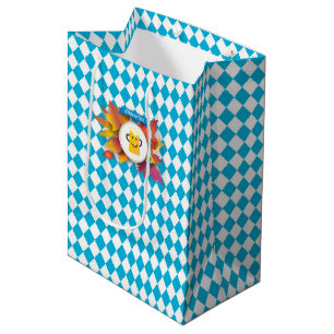 OKTOBERFEST beer festival decoration Blue pattern Medium Gift Bag