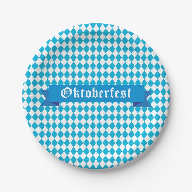 OKTOBERFEST beer festival decoration Paper Plate (Front)