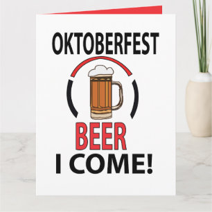Oktoberfest Beer Festival Funny Card