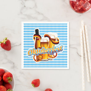 Oktoberfest Beer Festival German Bavarian Colours  Napkin