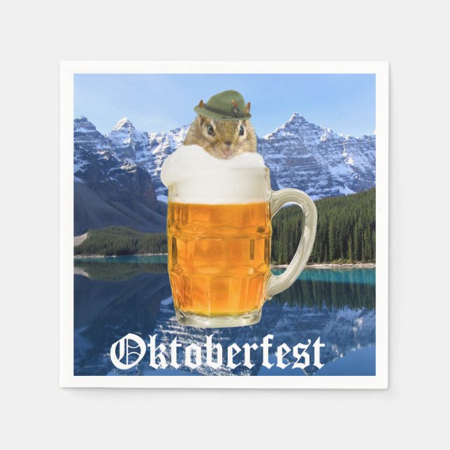 Oktoberfest Beer Festival Party Animal Napkin (Front)