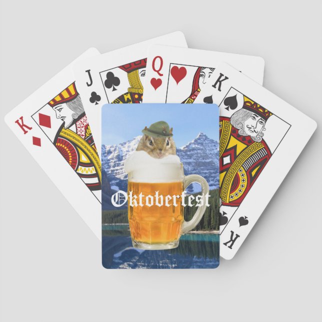 Oktoberfest Beer Festival Party Animal Playing Cards (Back)