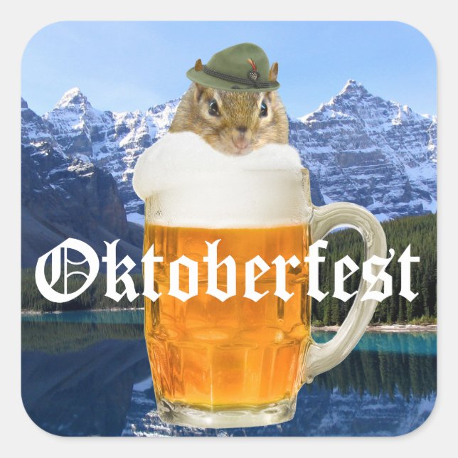 Oktoberfest Beer Festival Party Animal Square Sticker (Front)
