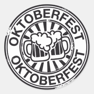 Oktoberfest beer logo classic round sticker