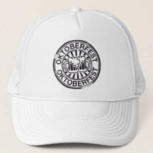 Oktoberfest beer logo trucker hat
