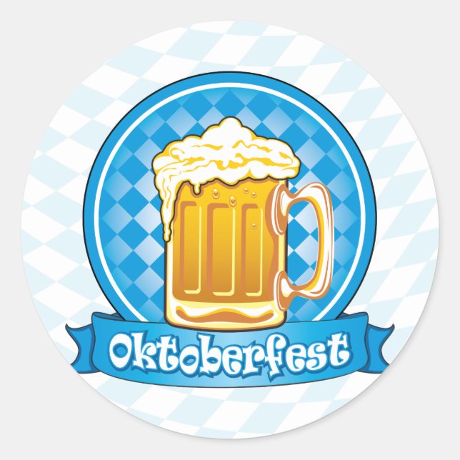 Oktoberfest Beer Mug Classic Round Sticker (Front)