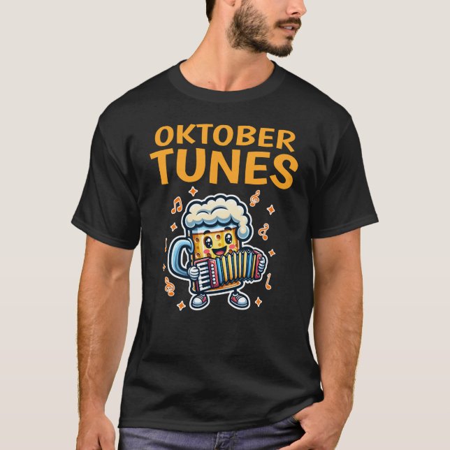 Oktoberfest Beer Music T-Shirt (Front)