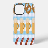 Oktoberfest: beer, pretzel, sausage pattern
