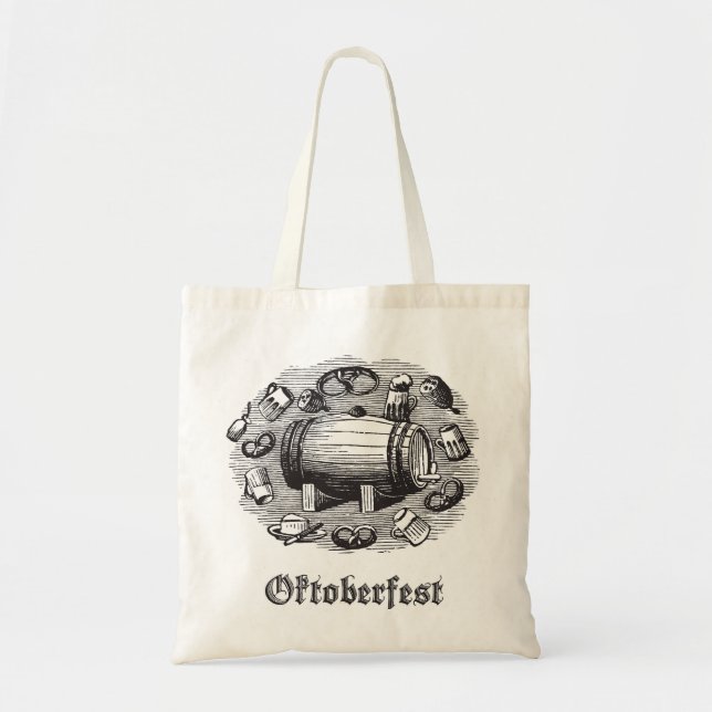 Oktoberfest Beer & Pretzel Tote (Front)