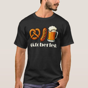 Oktoberfest Beer Sausage Pretzel T-Shirt