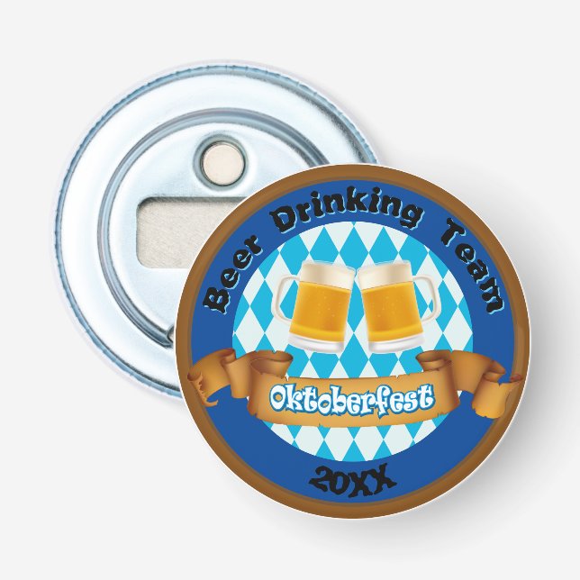 Oktoberfest Beer Team Bottle Opener (Front)