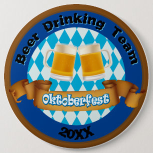 Oktoberfest Beer Team Button 