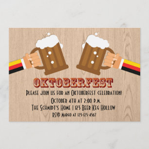 Oktoberfest Beer Toast Invitation