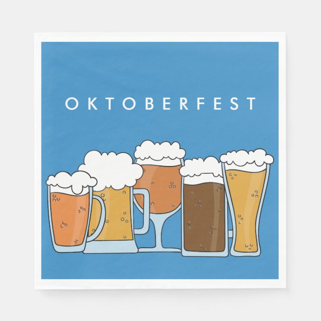 Oktoberfest Beerfest. Beer Collection. Napkin (Front)