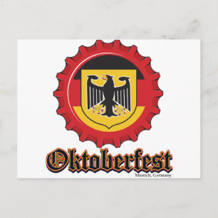 Oktoberfest Bottle Cap Postcard