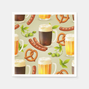 Oktoberfest Brats & Beers Napkin