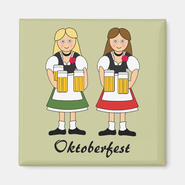 Oktoberfest Celebration Girls Magnet (Front)
