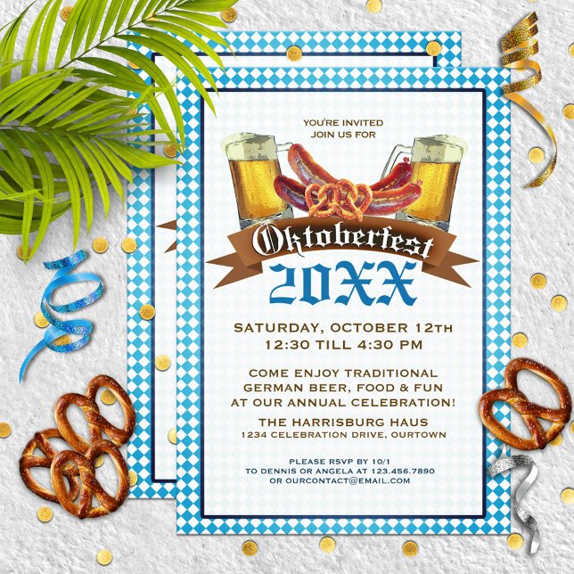 Oktoberfest Celebration Party Invitations (Creator Uploaded)