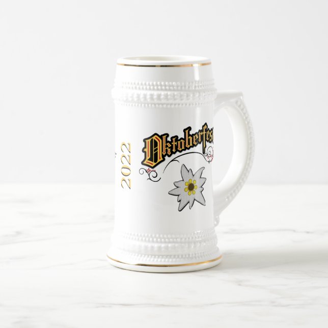 Oktoberfest Ceramic Beer Stein (Front Right)