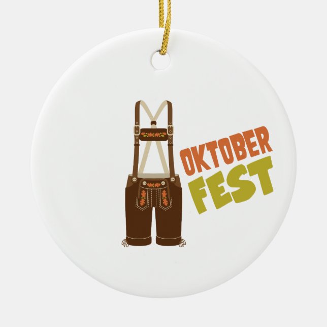Oktoberfest Ceramic Ornament (Front)
