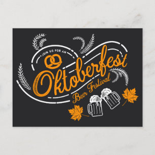Oktoberfest Chalkboard Bière Invitation virtuelle