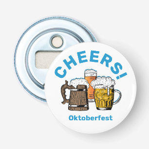 OKTOBERFEST Cheers Beers Square Paper Coaster Bottle Opener