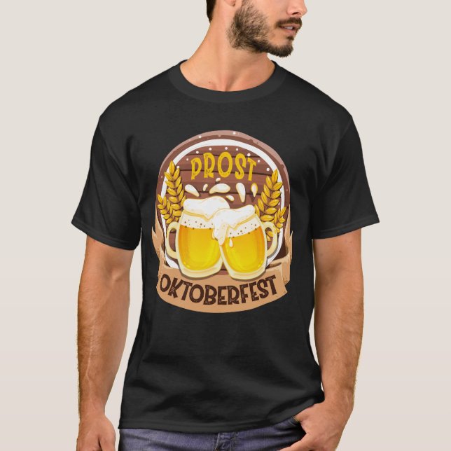 Oktoberfest Cheers German Drinking Beer Party T-Shirt (Front)