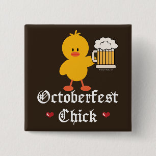 Oktoberfest Chick Button