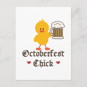 Oktoberfest Chick Postcard