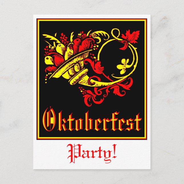 Oktoberfest cornucopia invitation (Devant)