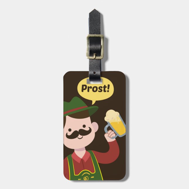 Oktoberfest custom luggage tag (Front Vertical)