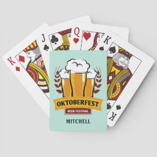 Oktoberfest custom name playing cards
